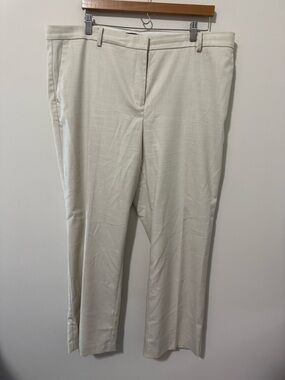 Ann Taylor Cream Straight Leg Trousers